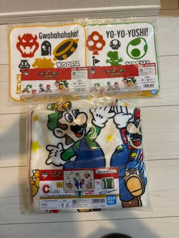 마리오 제일복권 캐릭터 타월 세트