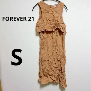 FOREVER 21 슬리브리스 롱 원피스 S/P 베이지