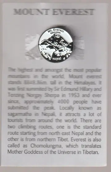 네팔 파빌리온 EXPO2025 오사카 간사이 핀 배지 에베레스트