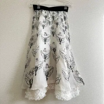 SRETSIS 꽃무늬 플레어 롱 스커트 US2 / S