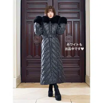 DARICH 레이디 롱 다운 자켓 다운 코트 블랙