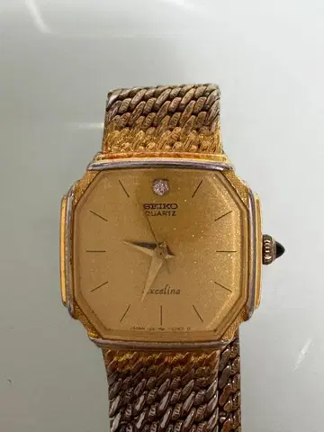 SEIKO Excelina 골드 쿼츠 손목시계