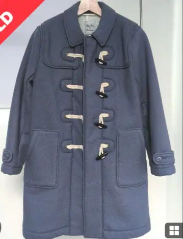 샹브르 드 샤름 파란색 스카이블루 탁한 블루 울 혼방 코트