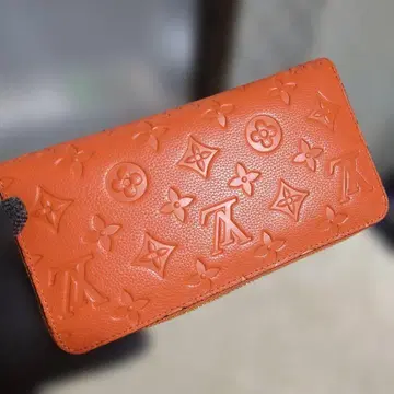 모노그램 패턴 장지갑 오렌지*새상품급*
