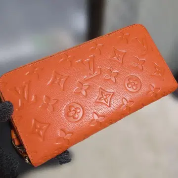 모노그램 패턴 장지갑 오렌지*새상품급*