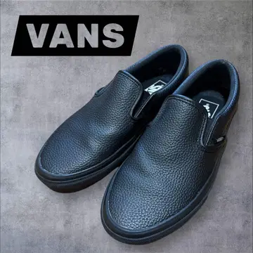 VANS 반스 슬립온 블랙 가죽 느낌 주름 가죽풍