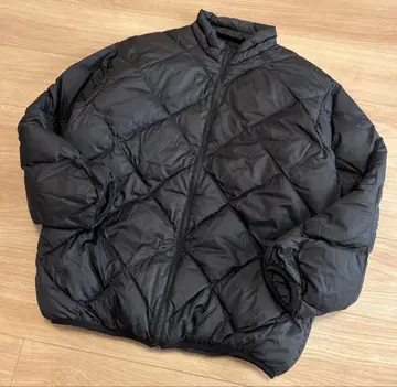 90s 몽벨 다이아몬드 퀼팅 다운 자켓 블랙 L