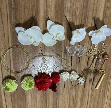 일본 의류 머리 장식 세트 선행 촬영 웨딩