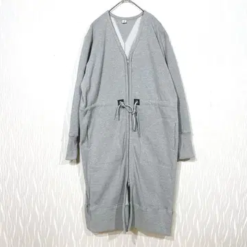 일본제 그레이 집업 맨투맨 롱 가디건 코트풍 겉옷