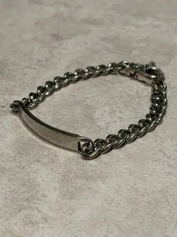 플레이트 체인 팔찌 실버 925