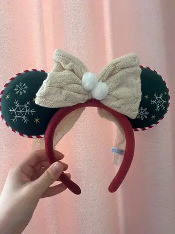 디즈니 크리스마스 미니 마우스 귀 머리띠