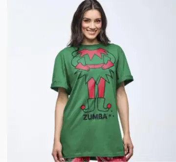 정품 미개봉 새상품 ZUMBA 엘프 디자인 반팔 T셔츠