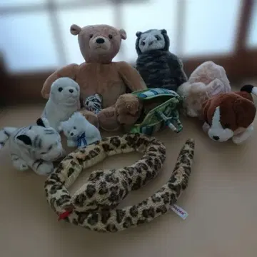 봉제 인형 세트 10개 (Aurora제 뱀 포함)