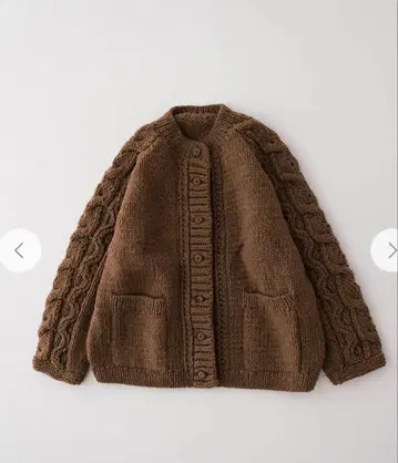 이번 시즌 네스트로브 페루 케이블 슬리브 니트 가디건 fofofofa