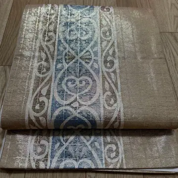 육통 무늬 후쿠로 오비 벽화 간도 금실 순수 실크 395