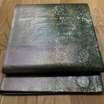 육통 무늬 후쿠로 오비 나전 노을 문양 금박 순수 실크 396