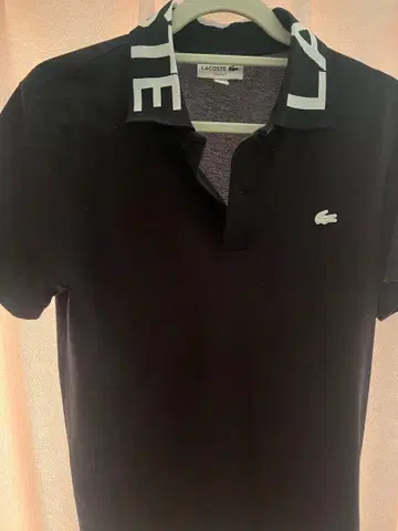 LACOSTE 클래식 핏 피케 셔츠 블랙 US S