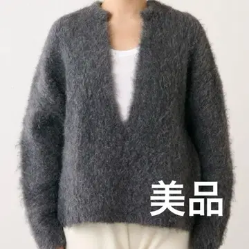 [새상품급] Whim Gazette 윔 가젯 니트 V 풀오버 그레이