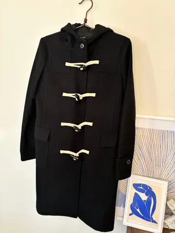 [일본제] 더플 코트 울 캐시미어 블랙 네이비 M~L