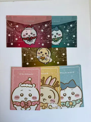 치이카와 x 세븐일레븐 콜라보 A5 노트와 플랫 파일 (6개 세트)