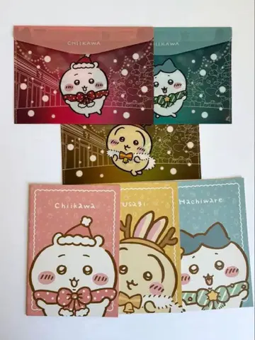 치이카와 x 세븐일레븐 콜라보 A5 노트와 플랫 파일 (6개 세트)