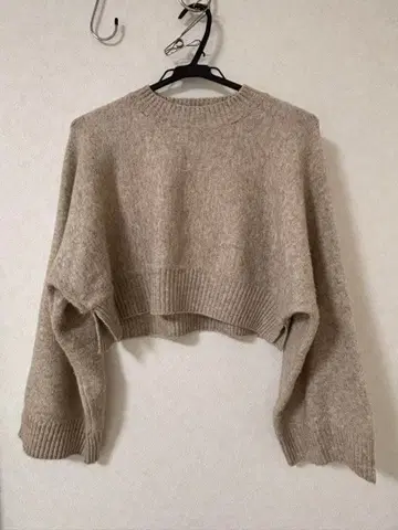 ACYM 크롭 니트 베이지