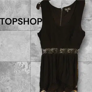 TOPSHOP 슬리브리스 블랙 원피스