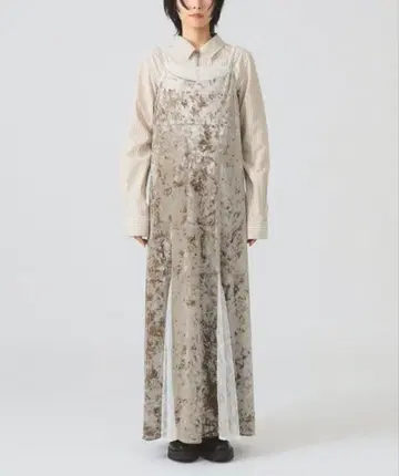 [ 새상품급 ] Ray BEAMS 벨로아 레이스 레이어드 원피스