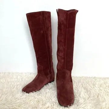 FABIO RUSCONI 롱 부츠 스웨이드 브라운 36