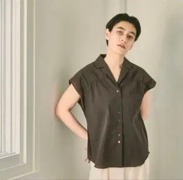 TODAYFUL 오픈 카라 시어 셔츠 버건디