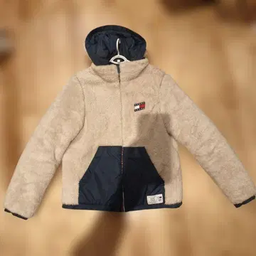 [ 새상품급 ] TOMMY JEANS 플리스 자켓 베이지 리버서블