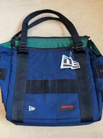 BRIEFING 뉴에라 네이비 토트백 더블 네임 단종 레어