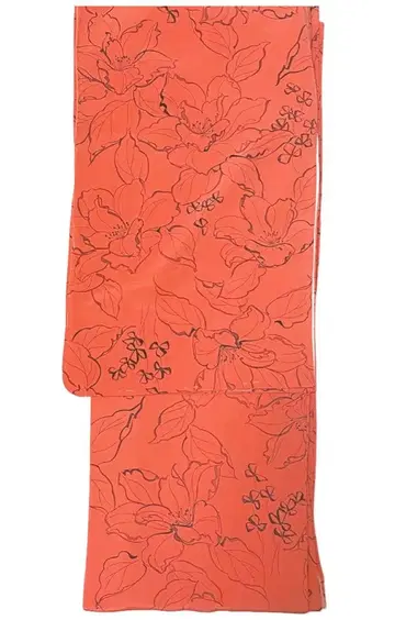 세탁 가능한 코몬 이중 기모노 오렌지