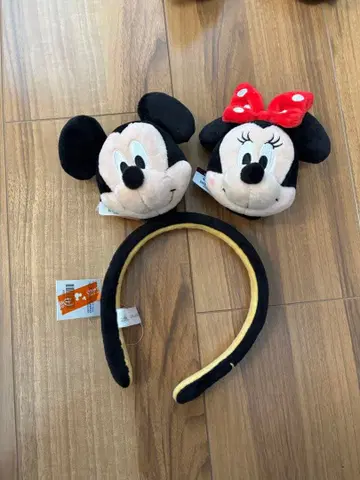 홍콩 디즈니 커스텀 머리띠 미키 미니 미사용 새상품