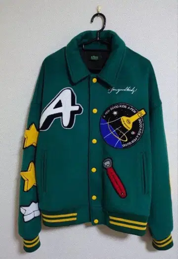 a few Good Kids 바시티 자켓 그린 L