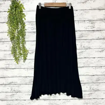A1186 블랙 플레어 롱 스커트 부드러운 소재 F
