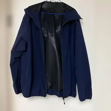 네이비 후드 부착 나일론 자켓 3L