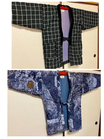 [2개 세트] 한텐 반텐 일본제 한텐 블랙&블루 쿠루메 충전솜 포함