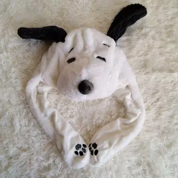 새상품급 USJ 스누피 봉제 인형 모자  팬캡