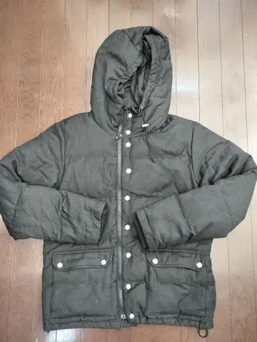 BEAMS HEART 후드 부착 다운 자켓 M 사이즈 블랙