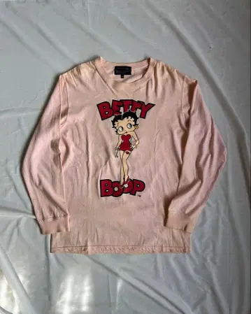 Betty Boop 핑크 긴팔 T셔츠 XL