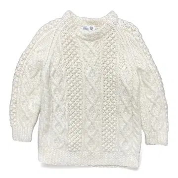 구제 의류 80S 이탈리아제 빈티지 핸드 니트 피셔맨 스웨터