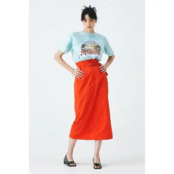 [ moussy ] 바스락 롱 스커트