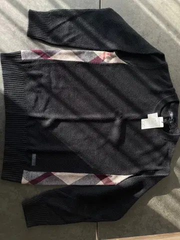 [새상품] BLACK LABEL 크루넥 스웨터 L 블랙