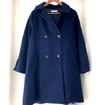 거의 미사용 Simplicite 네이비 롱 코트 P 코트