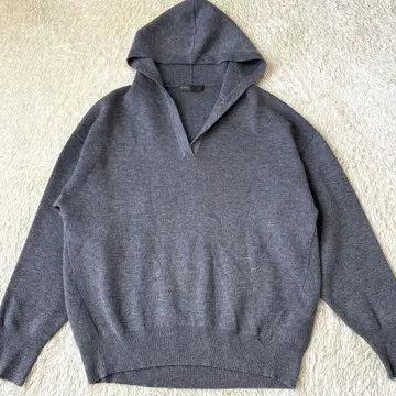 인기 완판템 NOBLE 노블 접결 턱 편직 후드 풀오버 그레이B