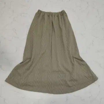 dearful 푸치푸라아야 스커트 케이블 니트 플레어 옅은 그린 S