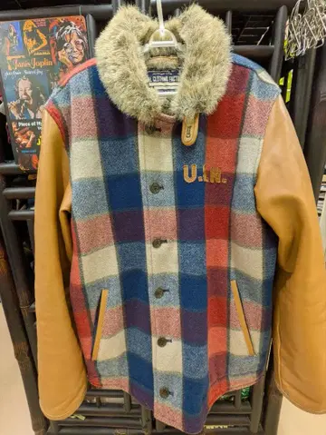 AVIREX 소매 가죽 덱 자켓 멀티 컬러