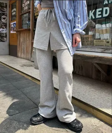 kastane 골지 리브 치마바지