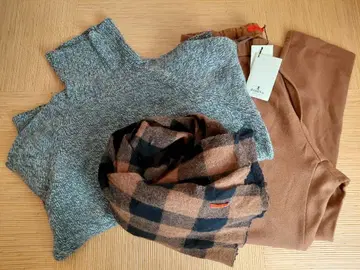 바레나 BARENA 팬츠 니트 머플러 3종 세트 XL 사이즈